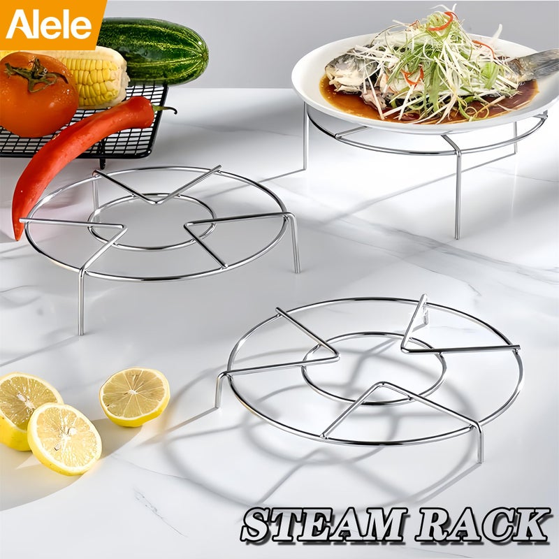Alele Steam Rack Trivet Stainless Steel Steaming Rack Electric Pressure Cooker steam Rack Stand Diameter 6" 3Pack - Image 2